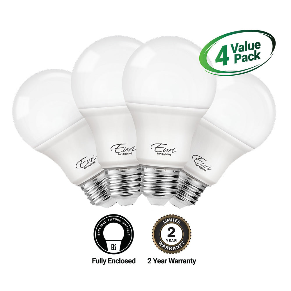 Euri Lighting A19 LED Bulb - 9W / 60W Equivalent - 4000K - EA19-6140-4 product image