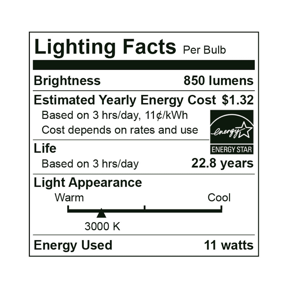 LED Par30Sn 75W Dim Energy Star - EP30-11W6000ES specification image