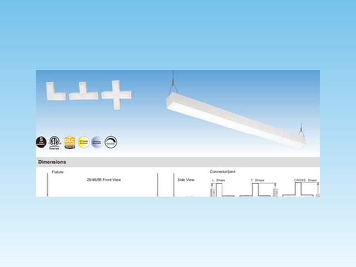 Honya Architectural Linear Fixtures HY-4FT-LD-50W-3CCT(WH) detail 2