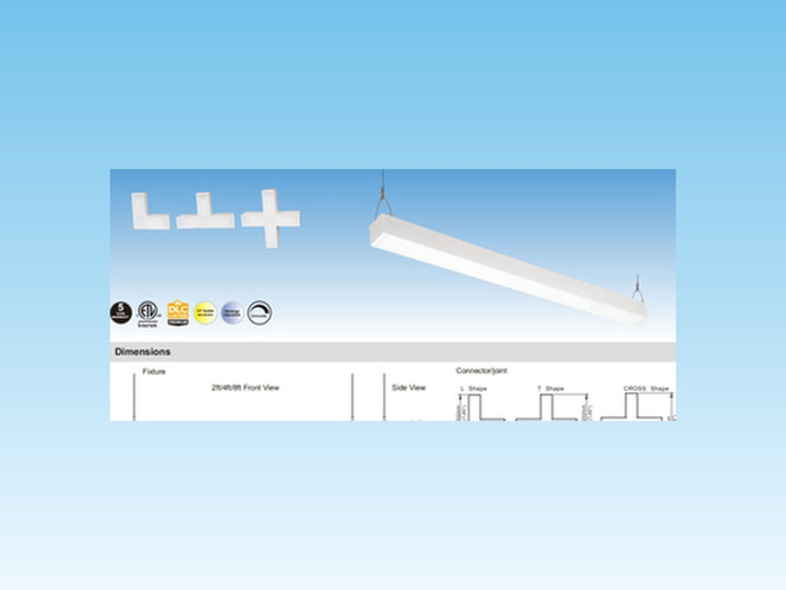 Honya Architectural Linear Fixtures HY-4FT-LD-50W-3CCT(WH) detail 3